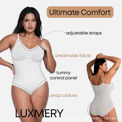 Body shaping jumpsuit with stomach shaping curve,