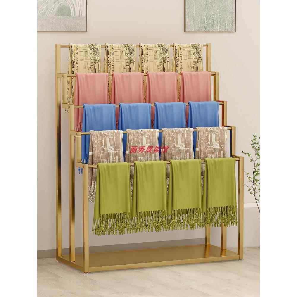 新的可移动围巾展示架沙发套垫织物货架展示架地板毯子衣架