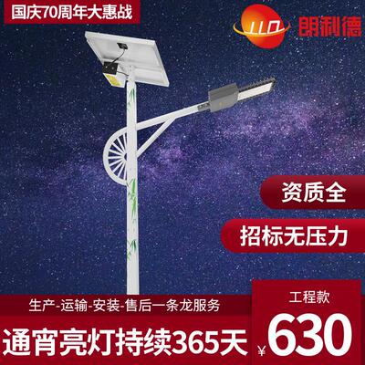 6米太阳能路灯LED光伏路灯30W40W60W厂家新农村道路灯户外7米8米
