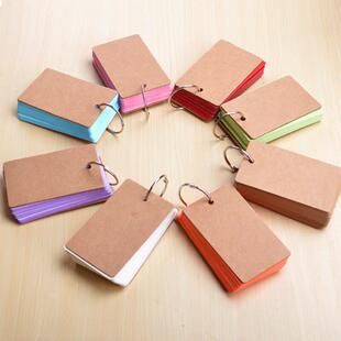 Portable Index Papers Pad Memo Note Binder Blank Card