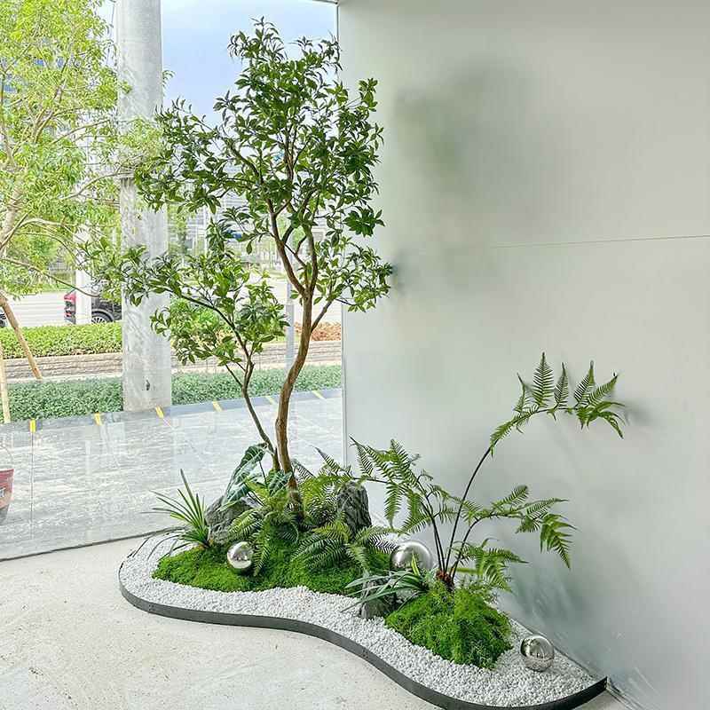 高端仿真马醉木橱窗造景植物室内仿生绿植装饰树大型假树简约景观