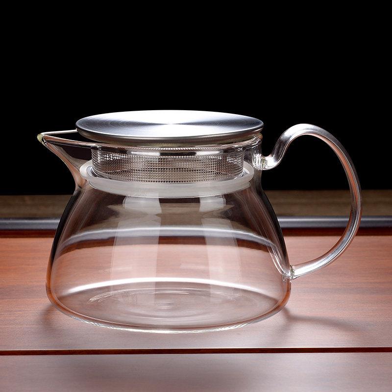 玻璃壶茶具不锈钢盖加厚手工耐高温功夫茶具茶壶水壶茶具