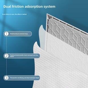 Electrostatic dust removal paper mop household multifunction