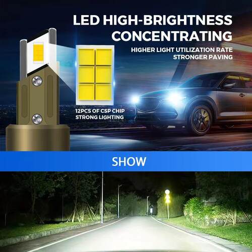 跨境热销汽车H15双铜管LED大功率超导热管远近光h15前照灯led大灯