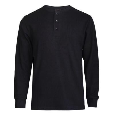 I 79778 Waffle knit thermal henley top 华夫格保暖亨利衫