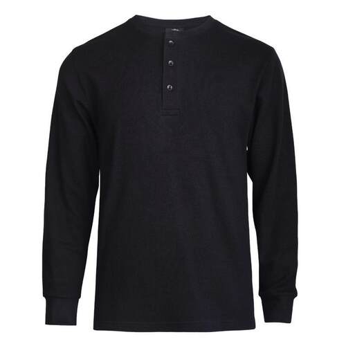 I 79778 Waffle knit thermal henley top 华夫格保暖亨利衫