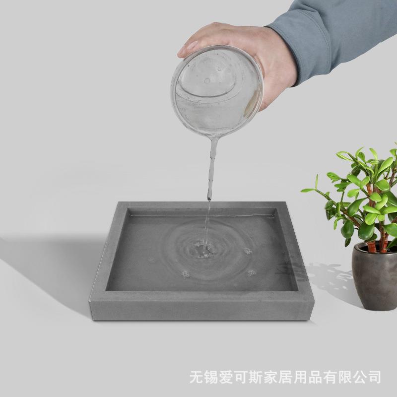 正方形塑胶托盘花盆托盘盆栽盆景PVC塑木接水盘防水绿植