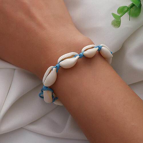 8 seashells with ethnic style seashell ankletsjl脚炼