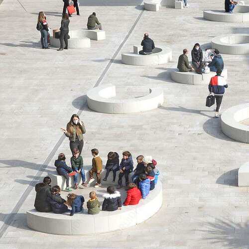 玻璃钢广场座椅圆形弧形户外圆圈公共休息椅商场大厅玻璃钢环形椅