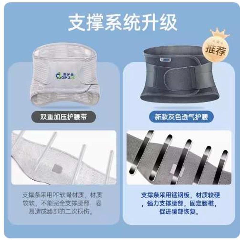 爱护佳护腰带深灰色钢板支撑条护腰发热保暖腰部支撑腰椎间盘护腰