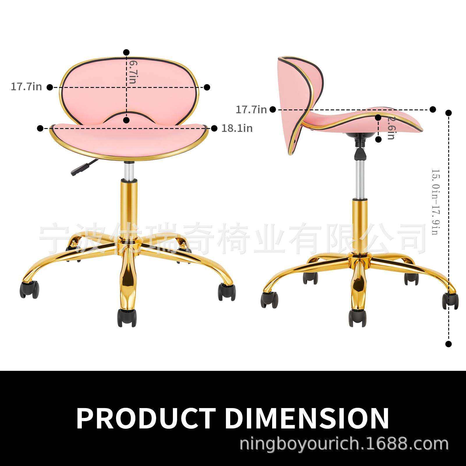 轻奢技师椅静音轮大工凳理发师椅子灵活理发店大工凳salon stool