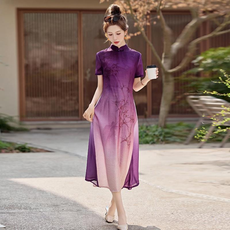 ZSHUI825新中式国风改良旗袍连衣裙女夏新款高感气级小子绝个美质