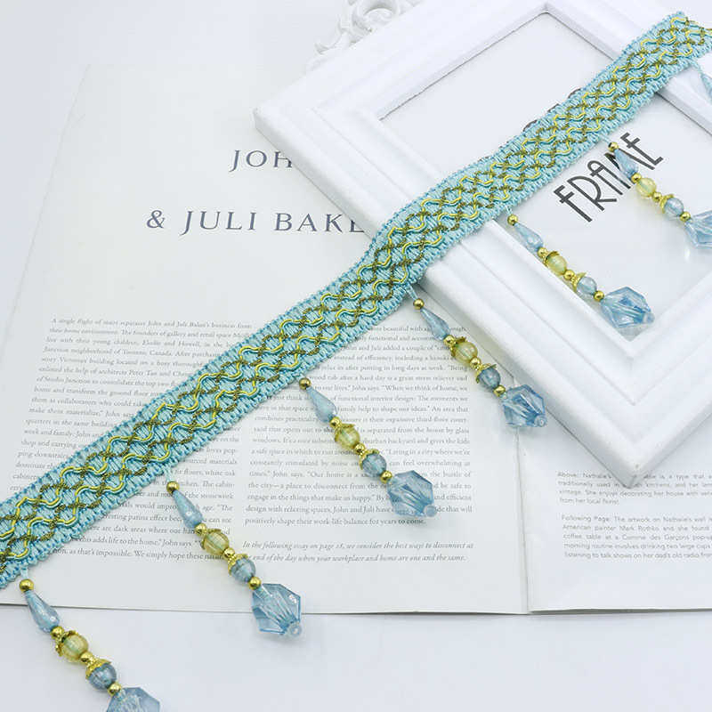 工厂直销窗帘水晶珠子花边装饰花边窗帘配件菱形珠辅料吊珠花边,居家布艺,花边,淘宝优惠券,粉丝福利购,淘宝优惠卷