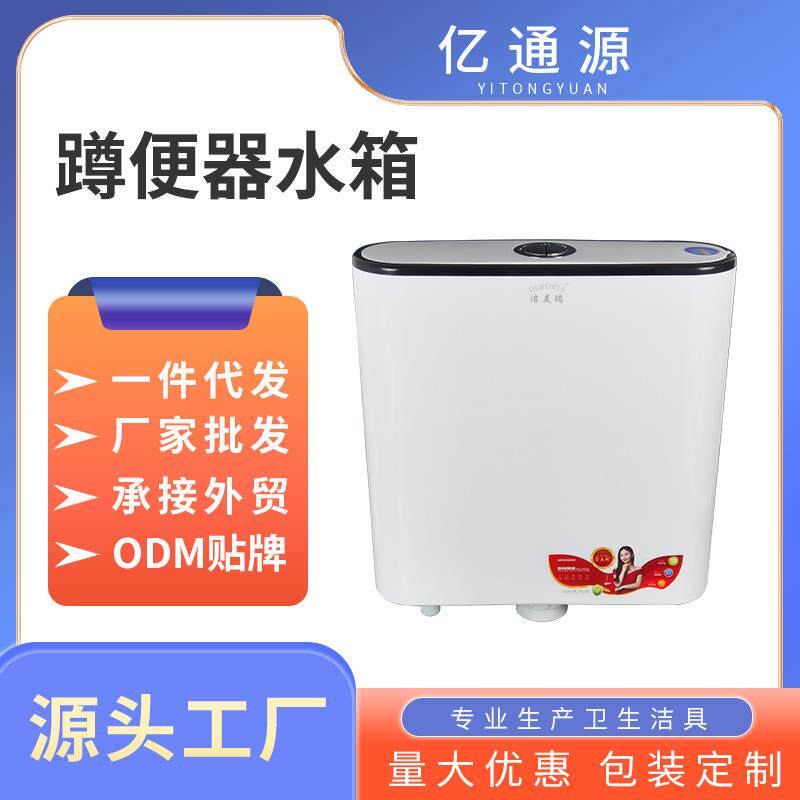 一键式蹲便器水箱厕所双按键静音加厚冲水箱工程水箱蹲厕马桶水箱