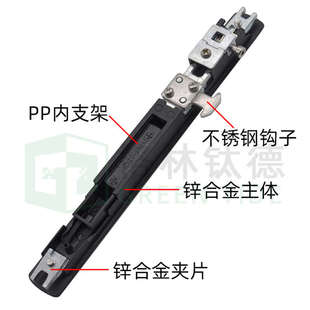 90铝合金门窗钩锁推拉门锁扣阳台玻璃移门锁落地窗户锁配件带保险