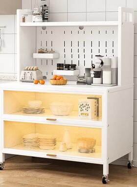 厨置物架房餐边收层纳柜地多微波炉落烤箱收纳架多功能储物0989u