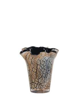 创意豹纹手工斑点条纹琉璃花瓶摆件客厅餐厅桌面简约花艺软装饰品