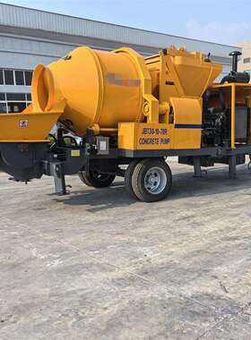 康明斯80KW柴油搅拌机拖泵砂浆搅拌机带泵水泥搅拌机带泵