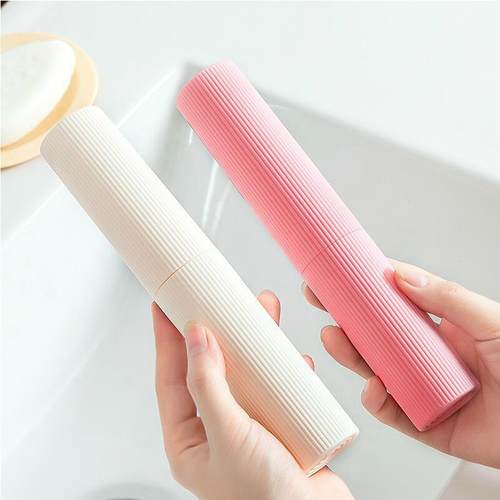 Nagoma Macaron Color Vertical Stripe Non-slip Travel Toothbr