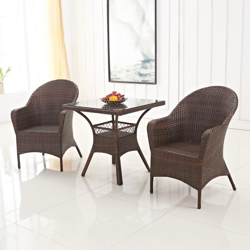户外闲藤椅茶组合XT012几室外庭院花园店餐厅阳休台防水防晒酒方
