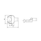 SIMART圆管口扳头扭力扳开手开口头φ手16 φ22圆管开口头