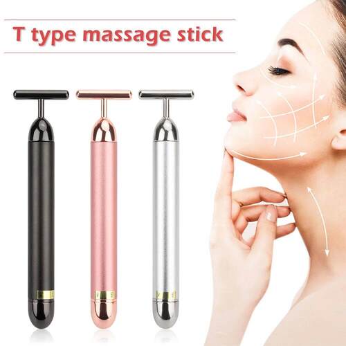 24k Gold Face Lift Bar Roller Vibration Slimming Massager Fa