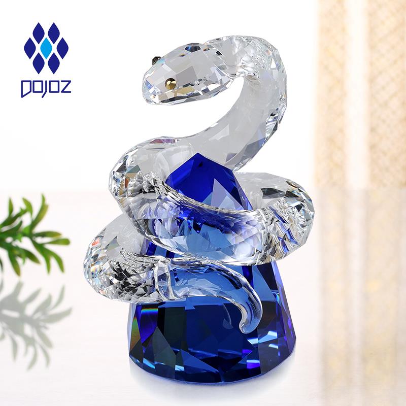 正品装彷水晶蛇摆件新年吉祥物生肖艺品摆办公室工桌面件饰品生日