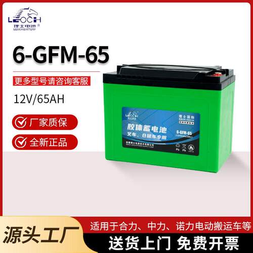 理士蓄电池12V65A中力合力电动搬运车堆高车叉车配件专用原装电池
