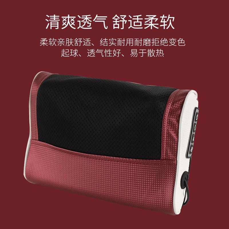 电动颈椎按摩枕头揉捏加热颈部腰部按摩器智能家居四方形按摩靠枕
