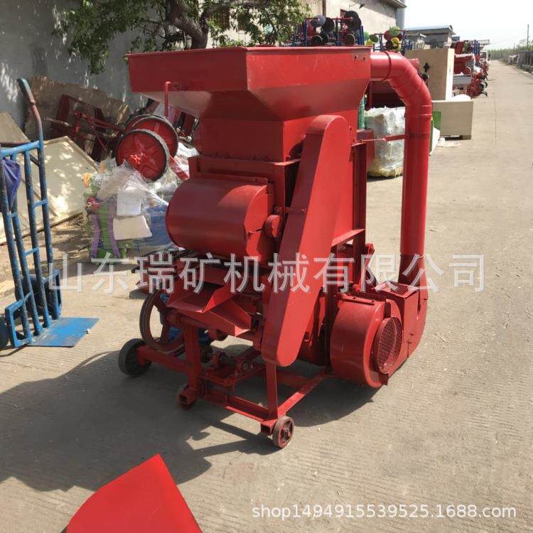 花生果子破皮脱壳机二次抽风花生脱壳机自动上料抽风脱壳剥皮机