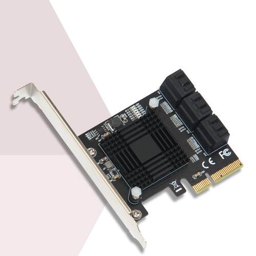 PCI-E转SATA3.0扩充卡4口6G PCIE转SATA3.0转接SSD固态IPFS硬碟卡