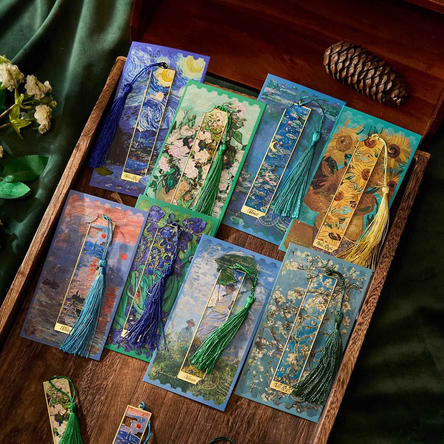 早沫金属书签 艺术之歌系列 创意复古名画金属手帐挂件阅读书夹