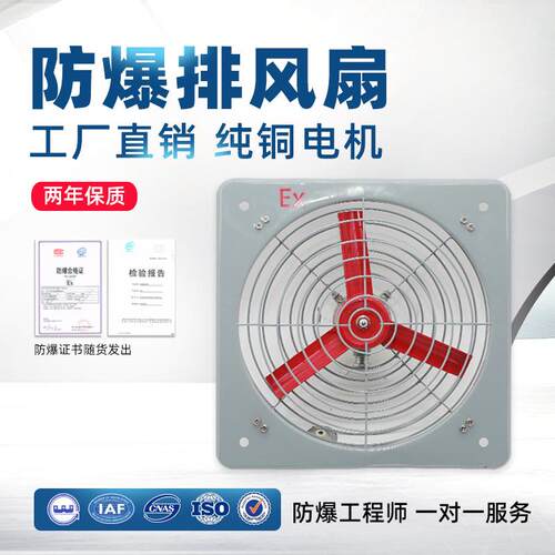 Bfs防爆型排风扇400*400壁式工业隔爆型轴流风机排气扇220V换气扇