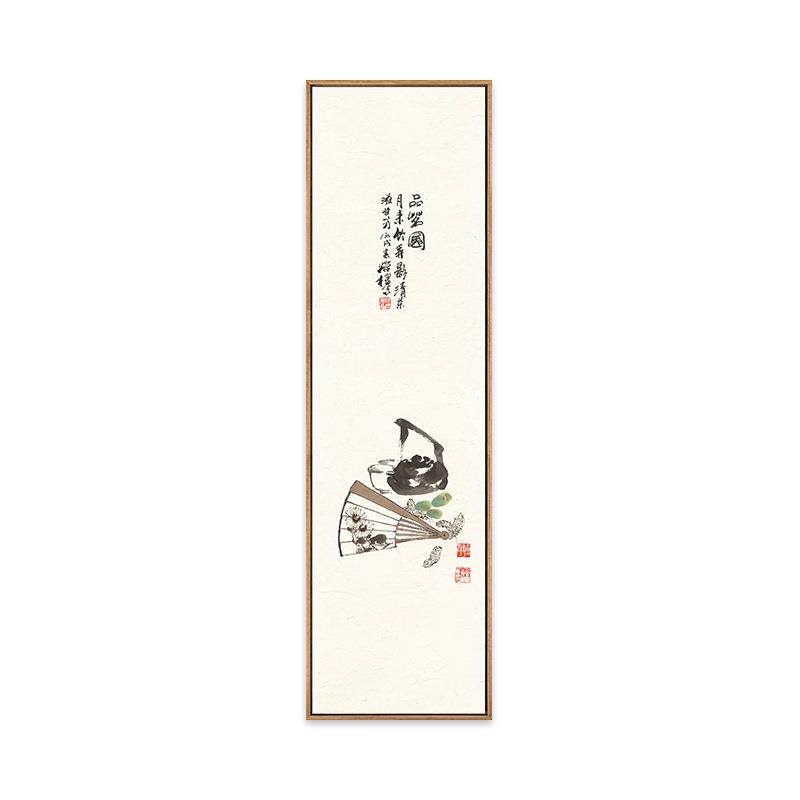 新中式客厅挂画四联中国风沙发背景墙装饰画禅意花鸟水墨国画竖版
