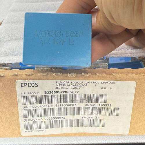 2uF1200v epcos 爱普科斯 B32656S7205K677 片脚薄膜电容