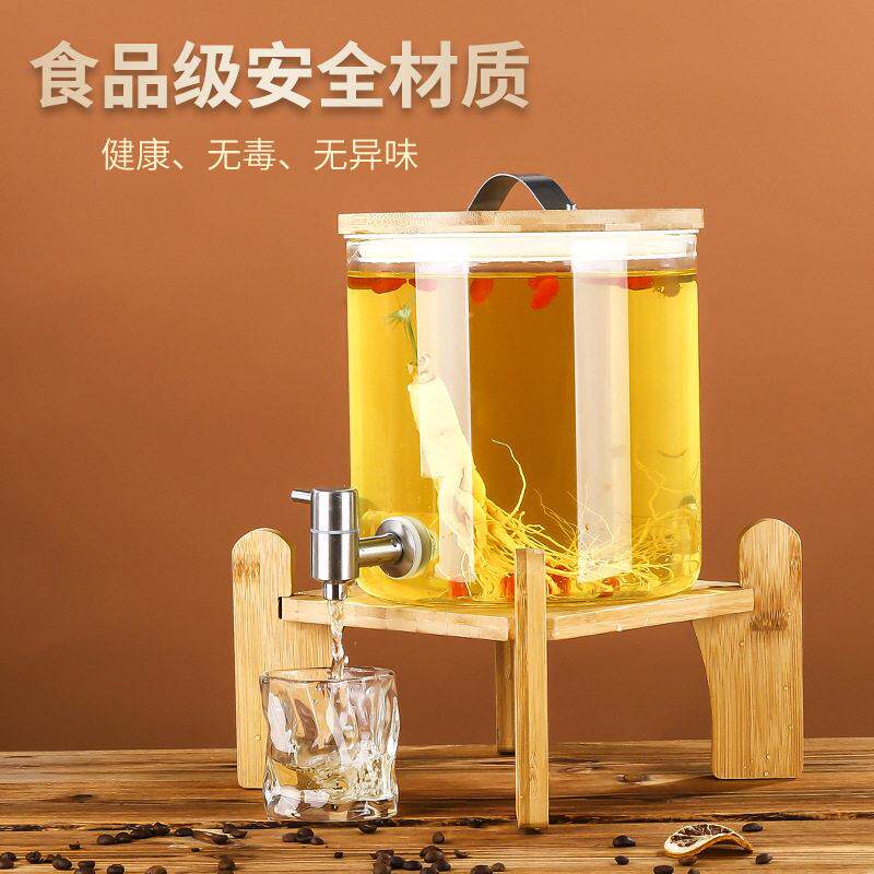 新款直销泡酒10斤葡萄酿酒15斤酒坛子带龙头人参酒玻璃酒桶现货带