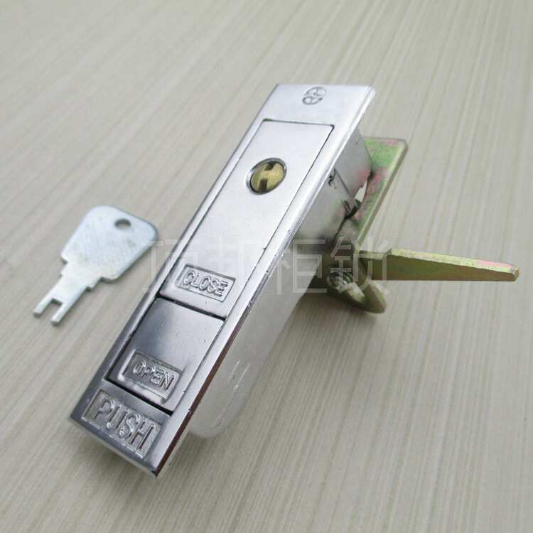 dinbong MS703按钮弹跳式平面锁 电箱机柜锁 工业柜门锁 分左右