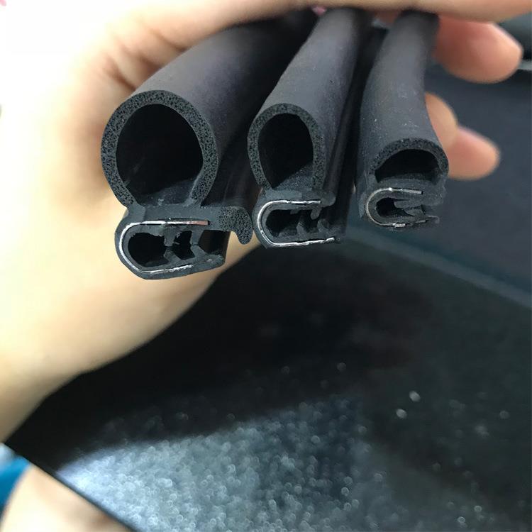 U型侧泡骨架铁芯密机封条钢带复胶合包边条汽车柜玻璃MIN条橡卡条