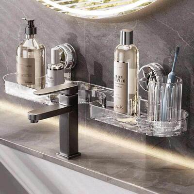 Suction Cup Faucet Organizer, Bathroom and Shower Storage Sh