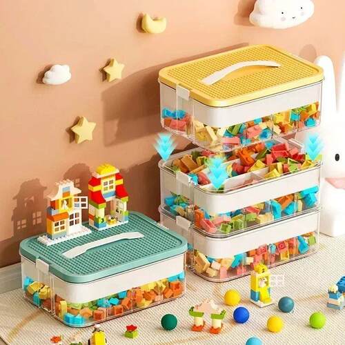 Lego Storage for kids Building Blocks Storage Boxes Adjustab