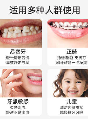 imcay家用电动冲牙器便携式水牙线正畸专用牙齿洗牙神器全身污垢