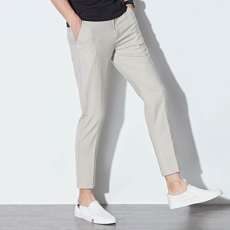 新款潮流高端九分裤男百搭修身小脚小西裤垂感免熨烫显瘦商务休闲