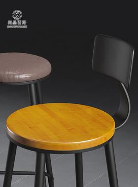 美式吧台椅现代简约酒吧高脚椅子靠背椅复古高脚凳铁艺吧台椅1251