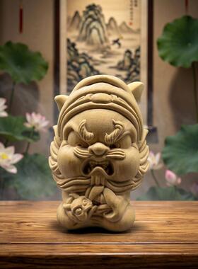 黄杨木游戏黑神话钟馗可爱治愈解压车载办公桌面摆件装饰物礼品