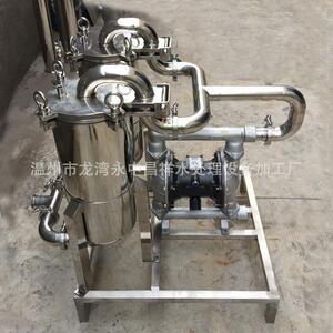 温州源头厂家直供胶水溶剂过滤不锈钢顶入式1号双联袋式过滤机组