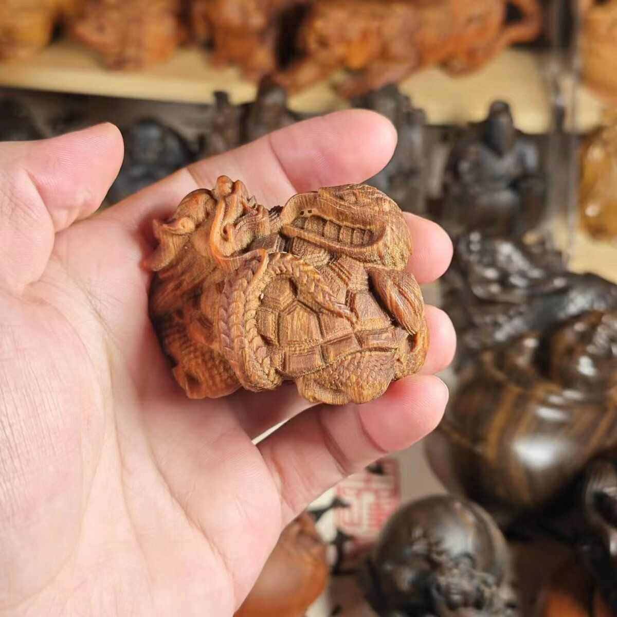 崖柏陈化料木雕把件玄武龙龟文玩盘玩乌龟玄武摆件装饰车摆件,家居饰品,木雕,淘宝优惠券,粉丝福利购,淘宝优惠卷