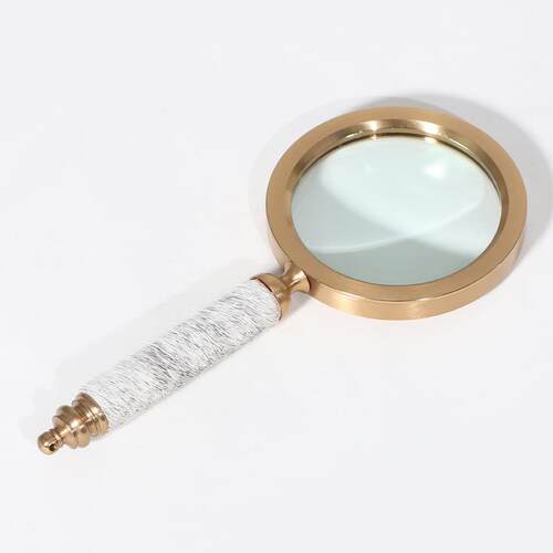梵茜创意现代马毛装饰古铜色放大镜家居样板房装饰摆件办公室摆设