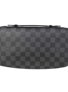 [9.5新]路易威登LV男士手拿棋盘格子钱包卡包长款拉链男包大号