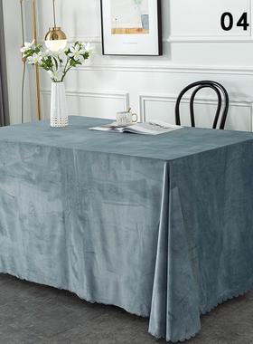 高档会桌布办公长方议形桌布绿色绒布套荷兰绒定墨制广桌告印刷高