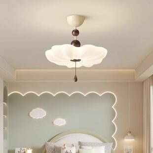 高级感儿童房间护眼灯具 吸顶灯星星创意中古风花朵灯日式 严选